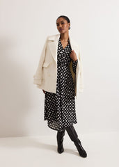 Caitlin Black Printed Mesh Dress Black