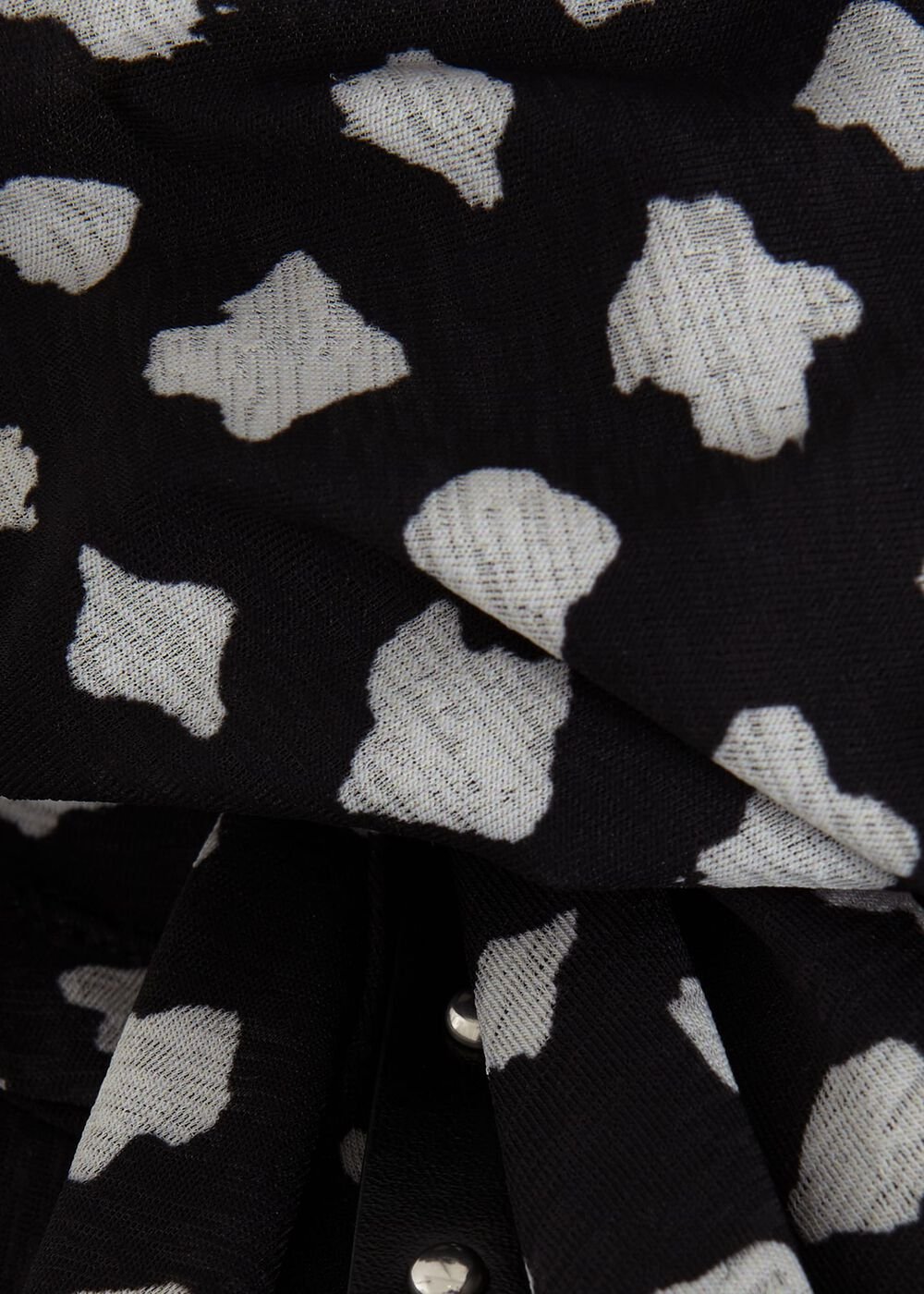 Caitlin Black Printed Mesh Dress Black