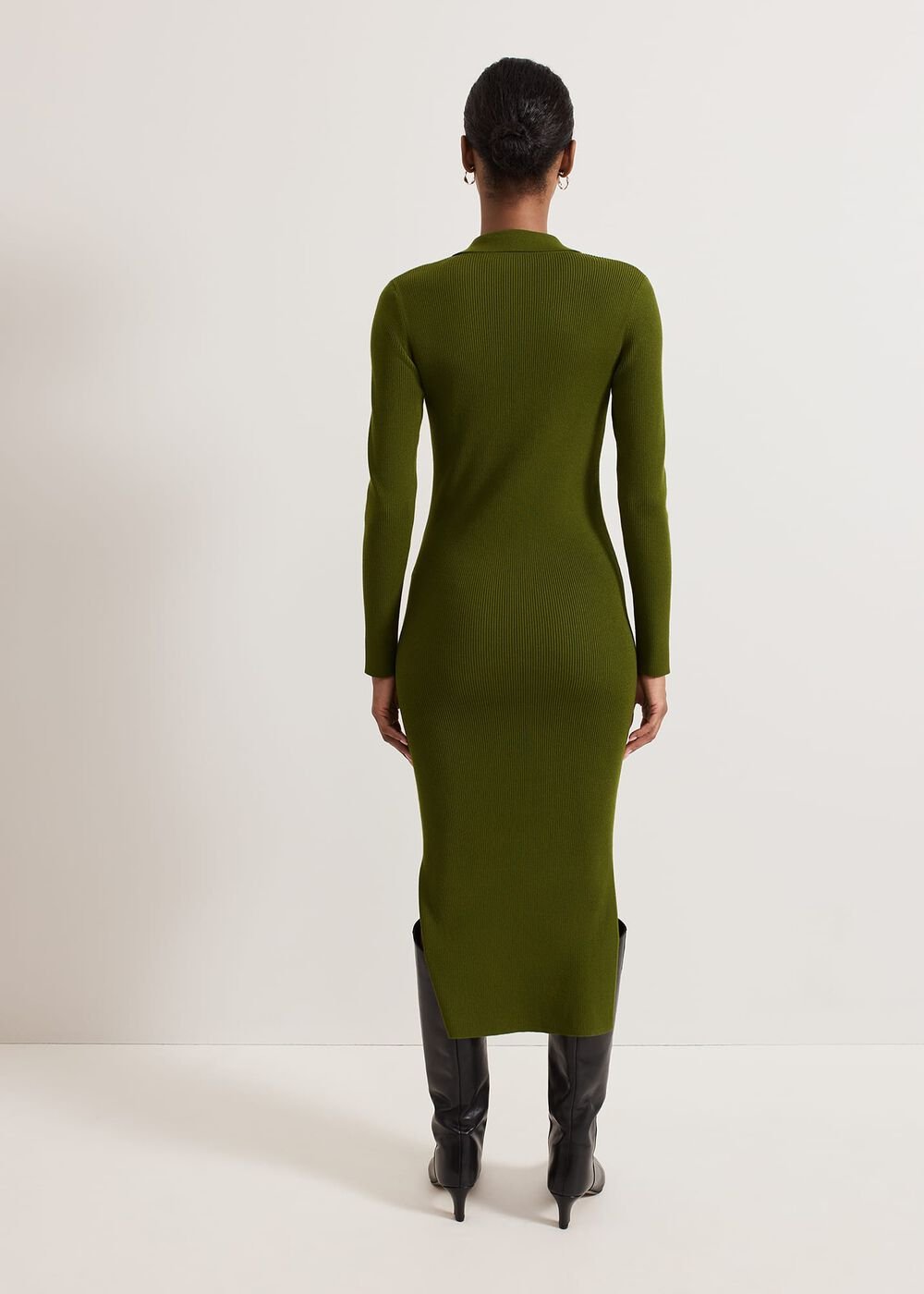 Lucy Knit Column Dress Green