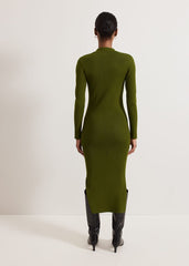 Lucy Knit Column Dress Green