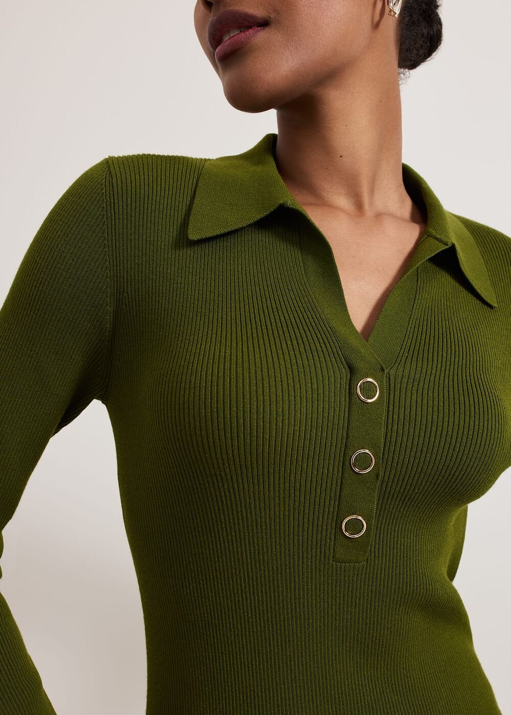 Lucy Knit Column Dress Green