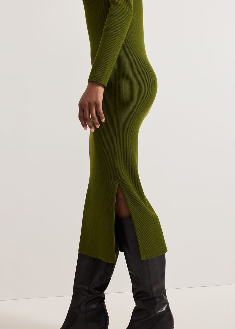 Lucy Knit Column Dress Green