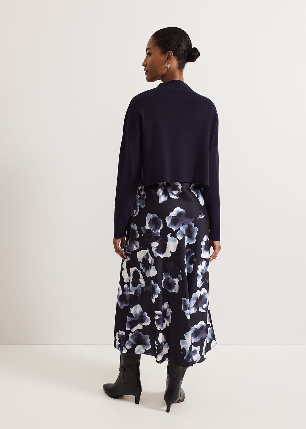 Issy Layered Jumper Dress Blue