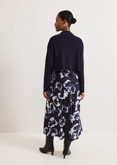 Issy Layered Jumper Dress Blue