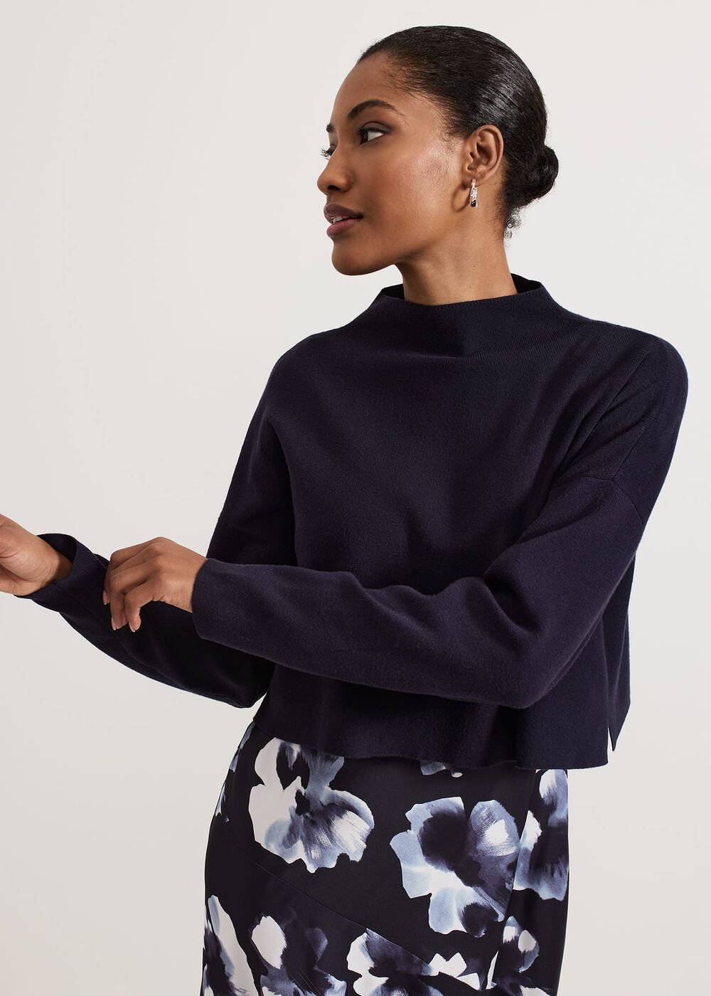 Issy Layered Jumper Dress Blue
