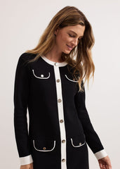 Jenny Pocket Shift Dress Black/Ivory