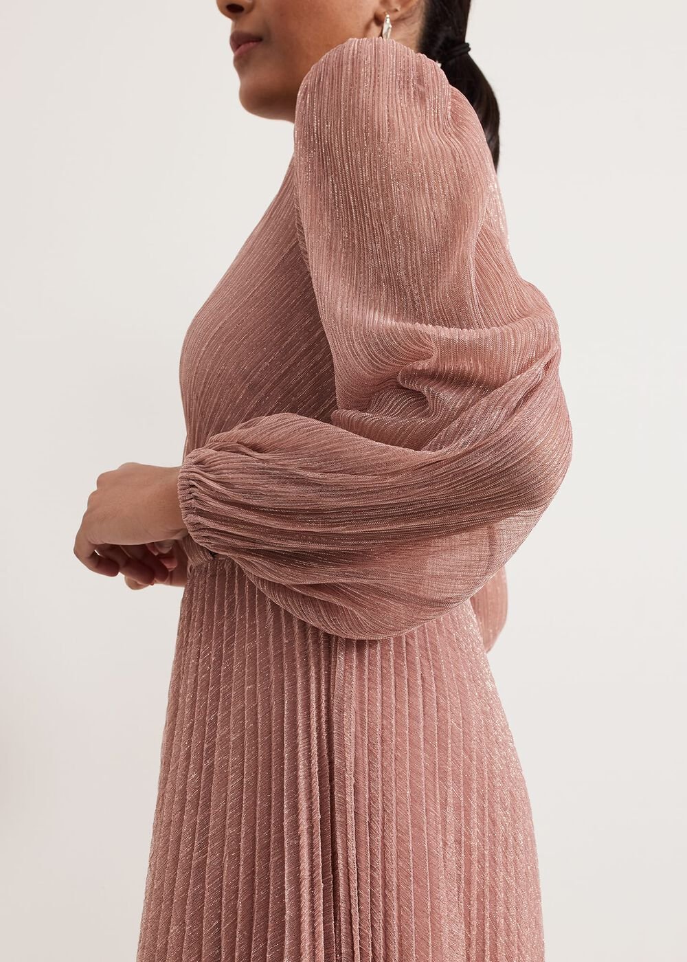 Petite Harper Plise Pale Pink Dress Pale Pink