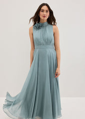 Lucinda Pale Blue Maxi Dress Eau De Nil