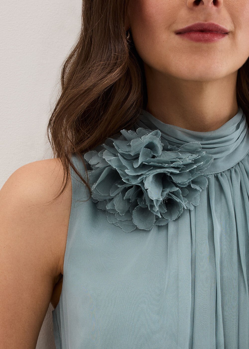 Lucinda Pale Blue Maxi Dress Eau De Nil