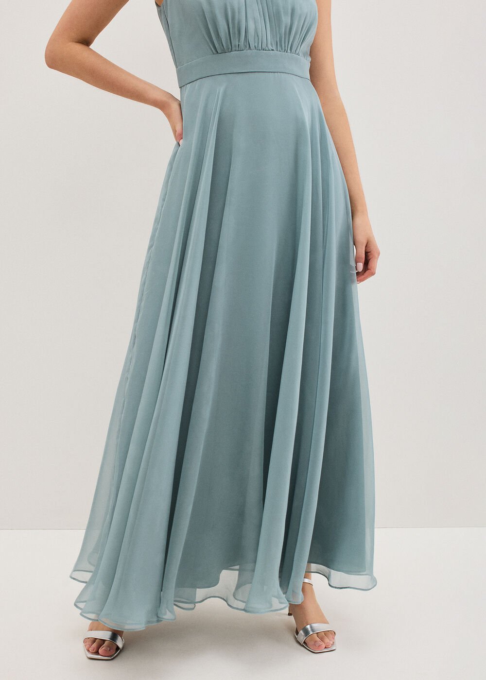 Lucinda Pale Blue Maxi Dress Eau De Nil