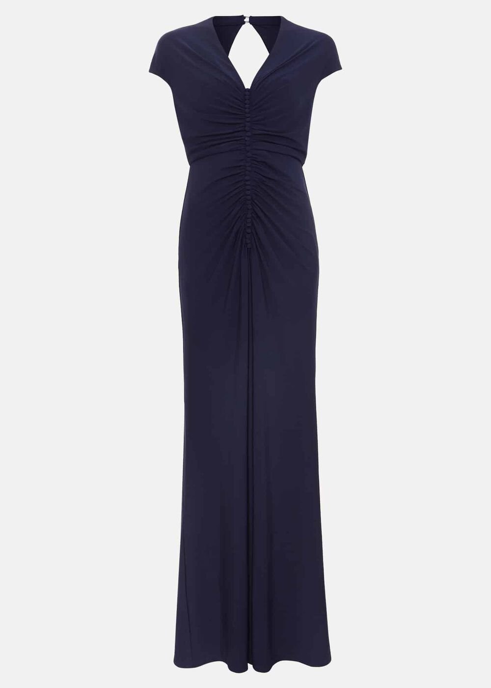 Petite Daisy Navy Ruched Maxi Dress Navy