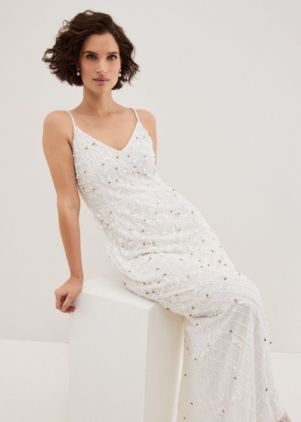 Alexia Ivory Embelished Maxi Dress Ivory