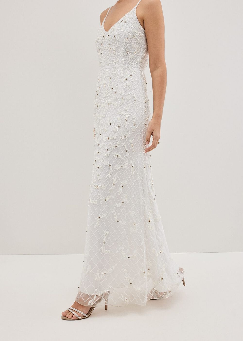 Alexia Ivory Embelished Maxi Dress Ivory