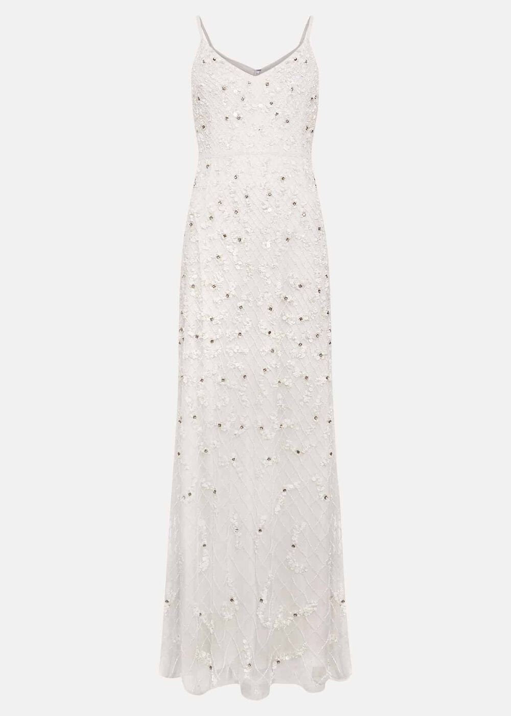 Petite Alexia Embellished Maxi Dress Ivory