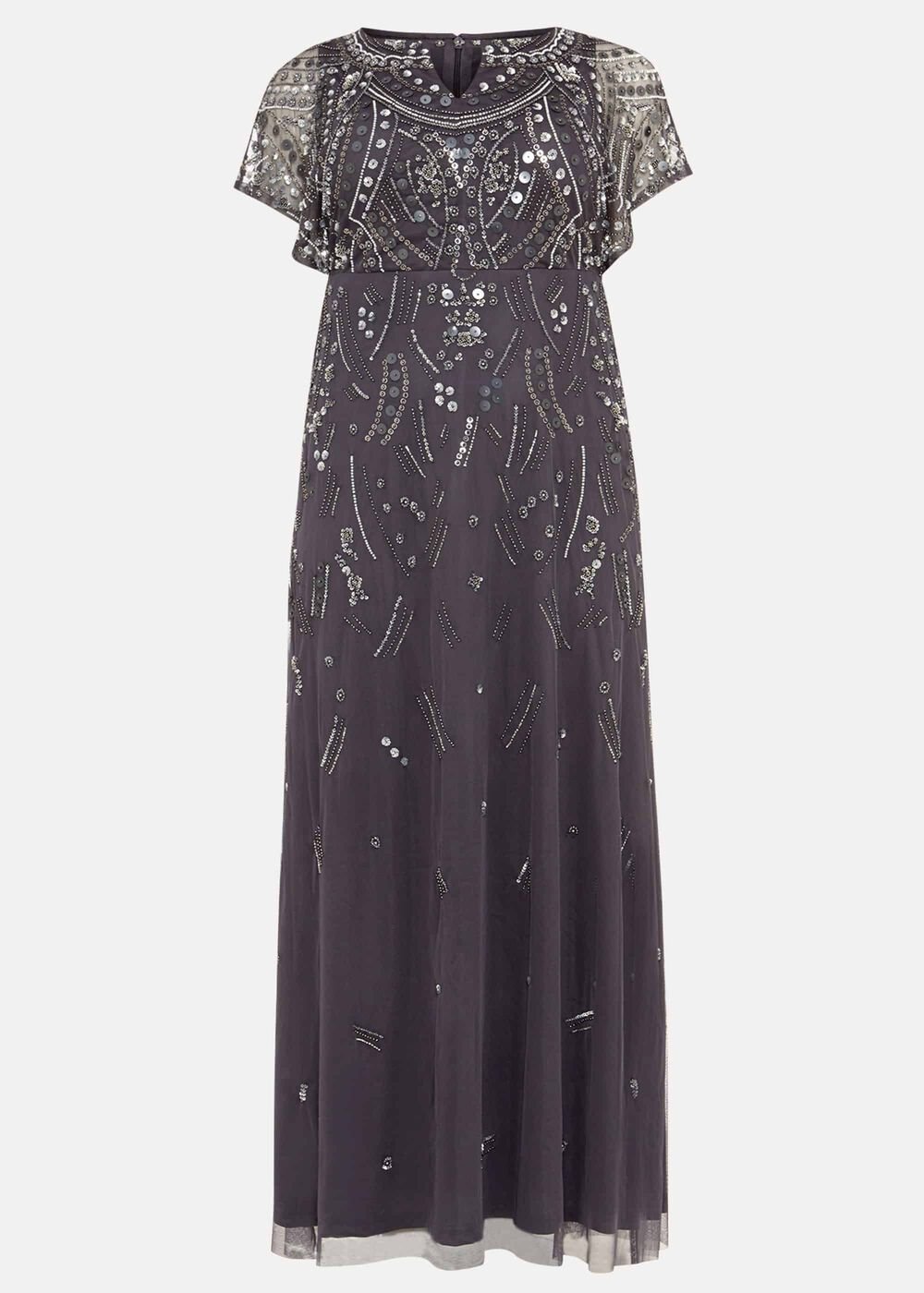 Desiree Beaded Maxi Dress Grey