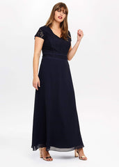 Gemma Lace Maxi Dress Navy