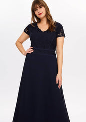 Gemma Lace Maxi Dress Navy