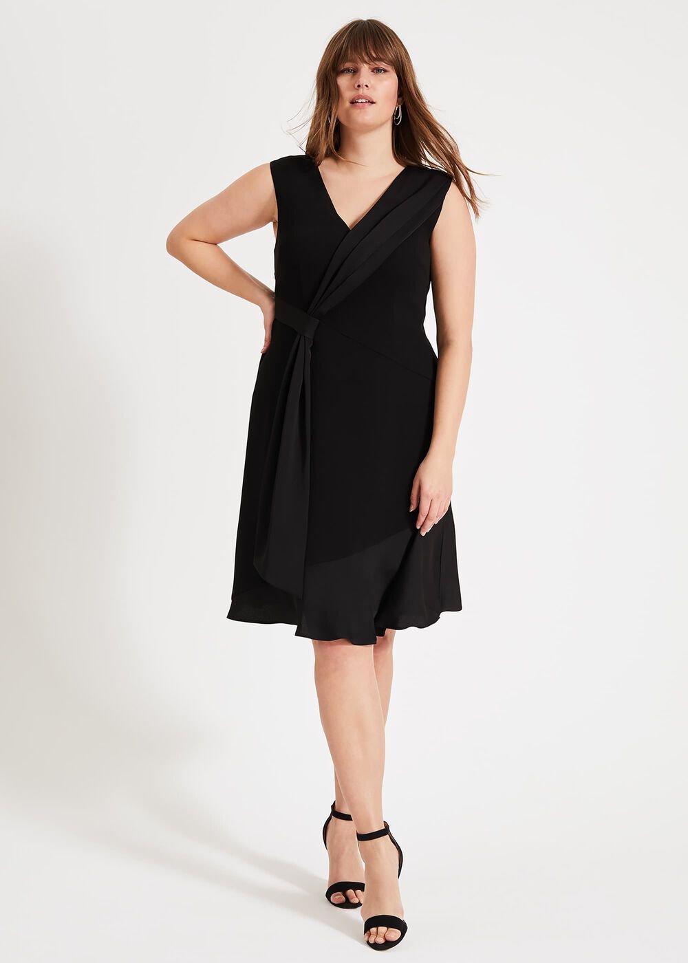 Paige Drape Dress Black