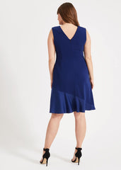 Paige Drape Dress Blue