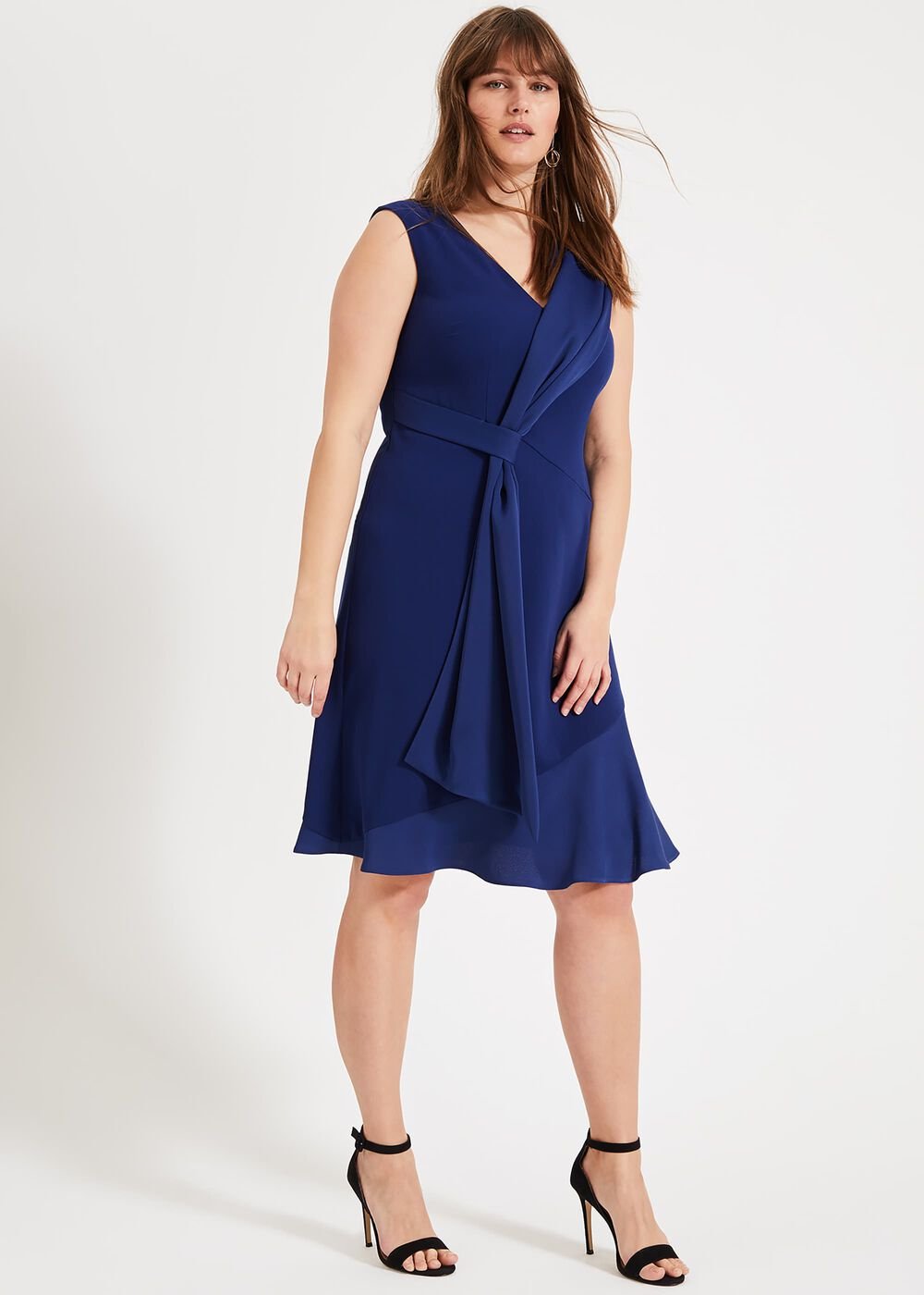 Paige Drape Dress Blue