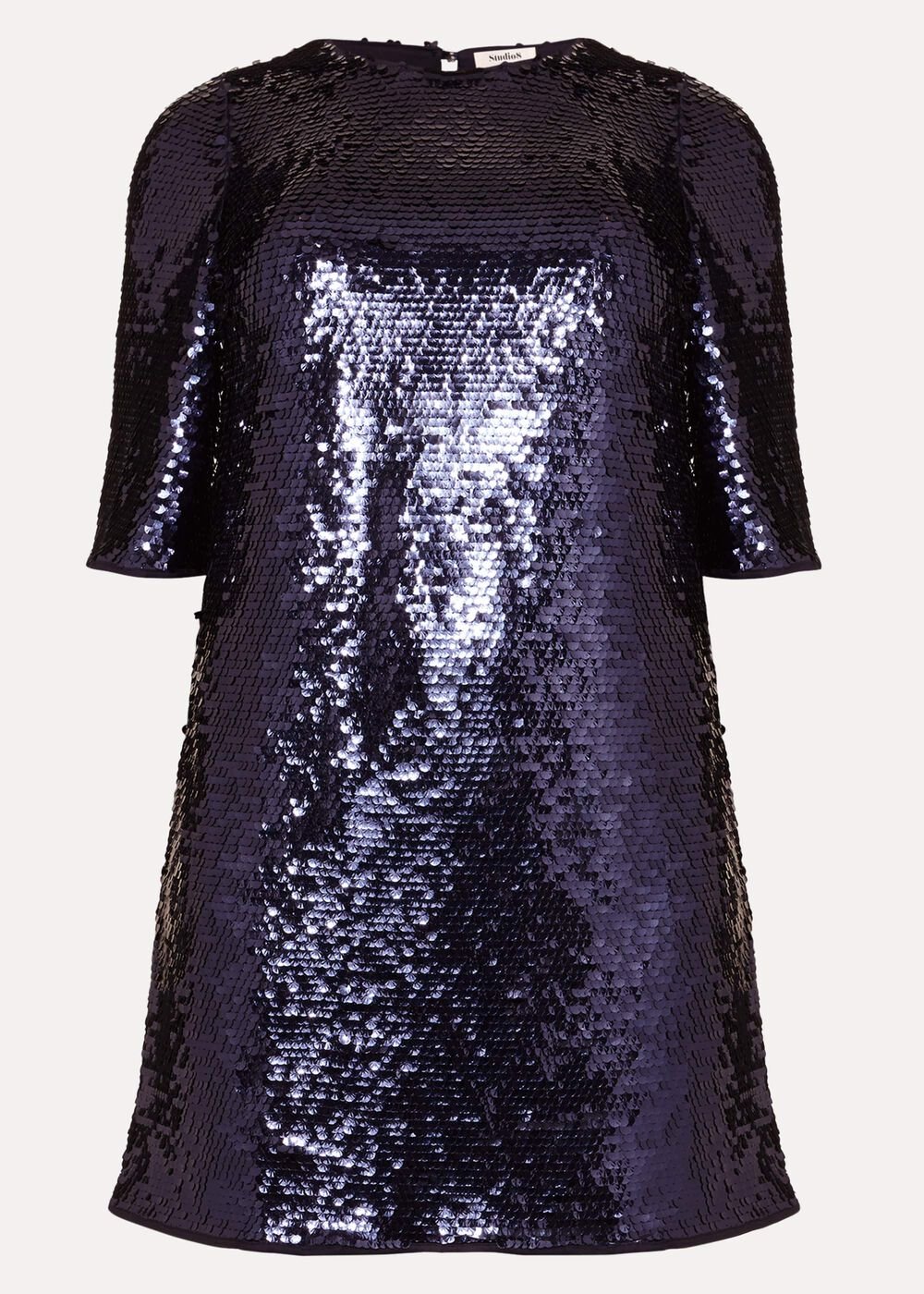 Martha Sequin Tunic Dress Blue