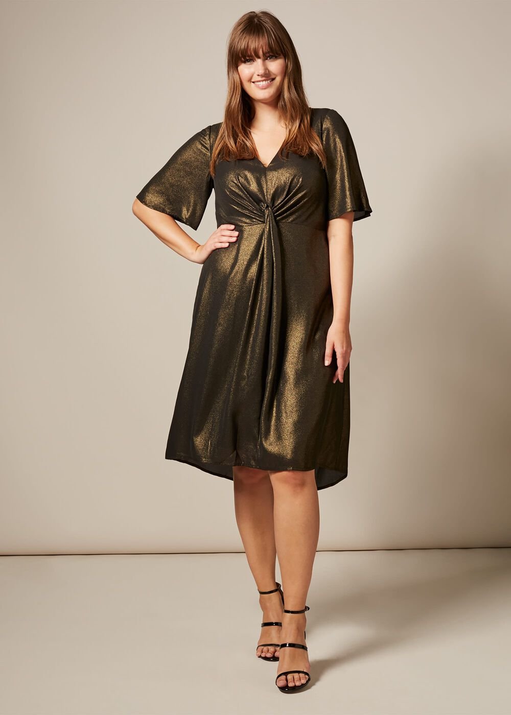 Wren Knot Dress Gold