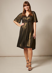 Wren Knot Dress Gold