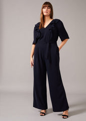 Marianna Frill Jumpsuit Navy