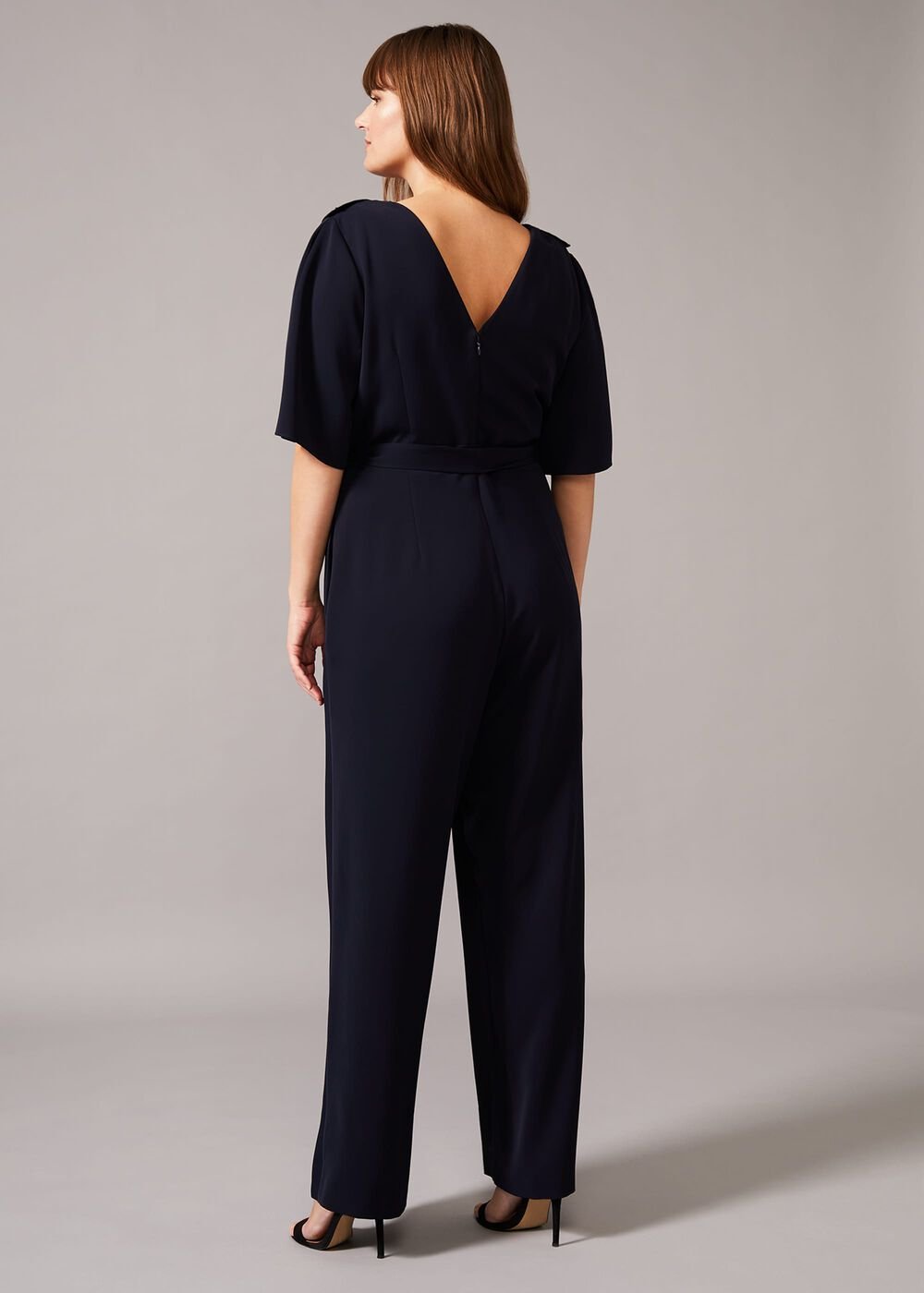 Marianna Frill Jumpsuit Navy
