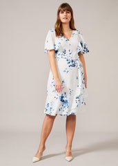 Sarah Floral Dress Blue Multi