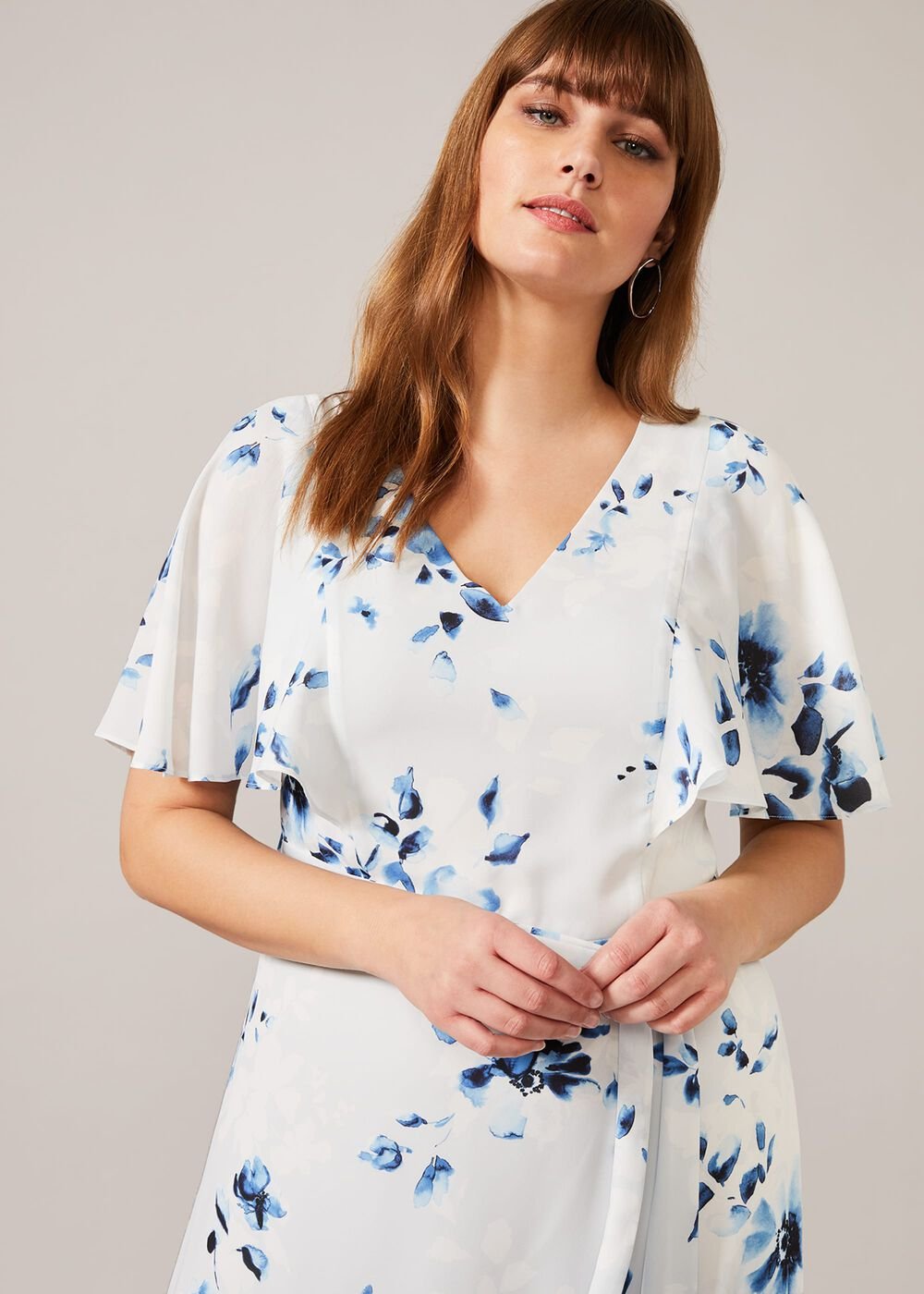 Sarah Floral Dress Blue Multi