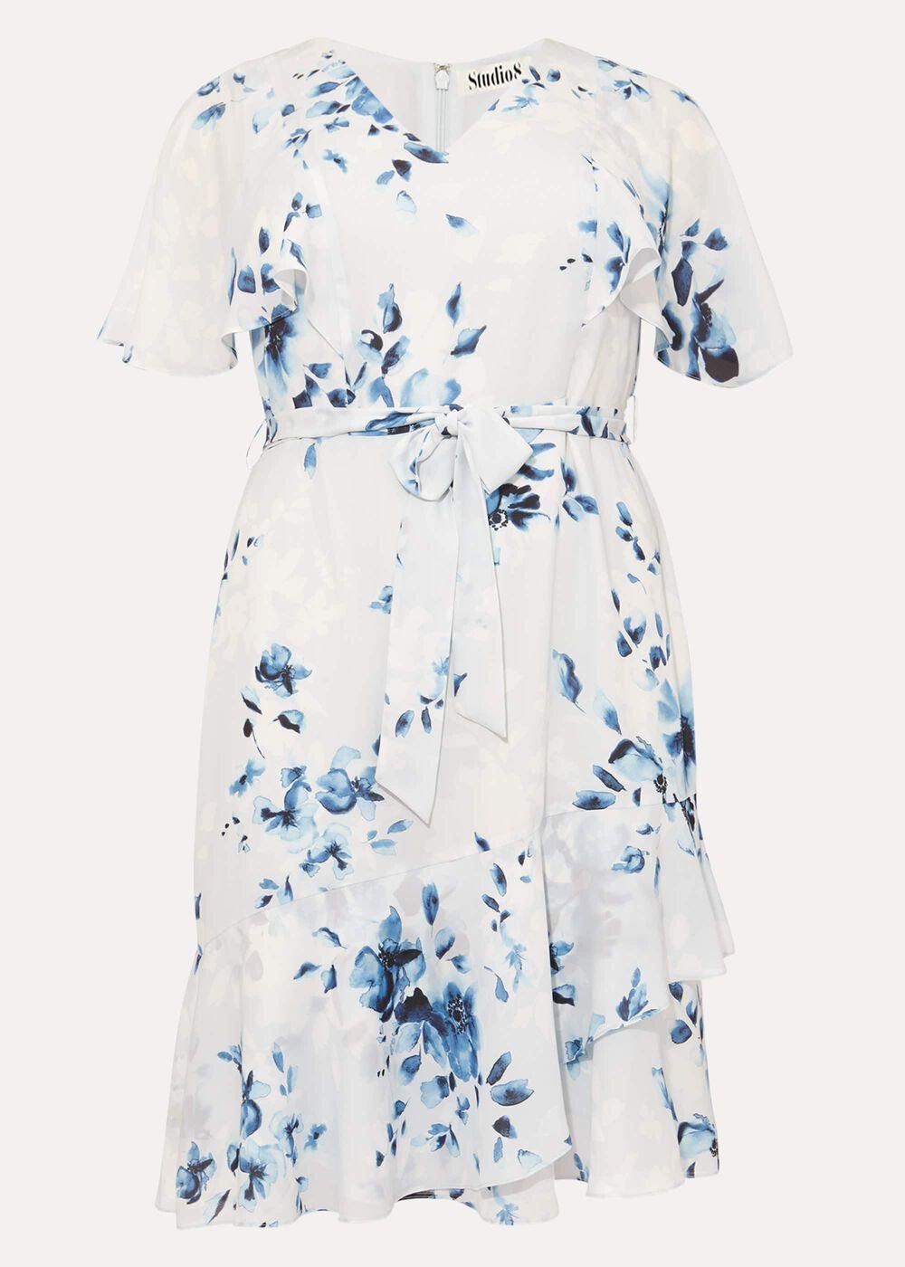 Sarah Floral Dress Blue Multi