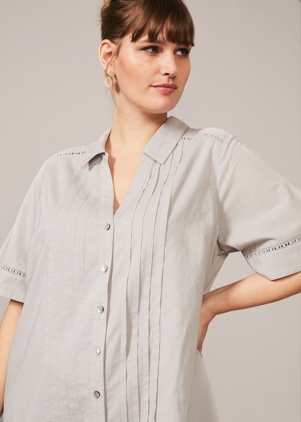 Mikayla Shirt Dress Grey