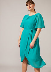 Darlene Tie Dress Turquoise