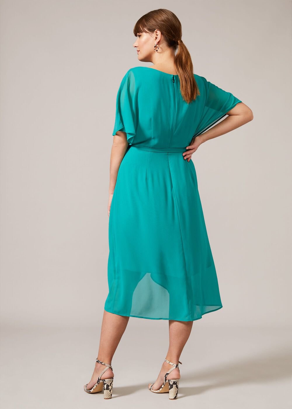 Darlene Tie Dress Turquoise