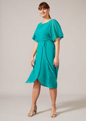 Darlene Tie Dress Turquoise
