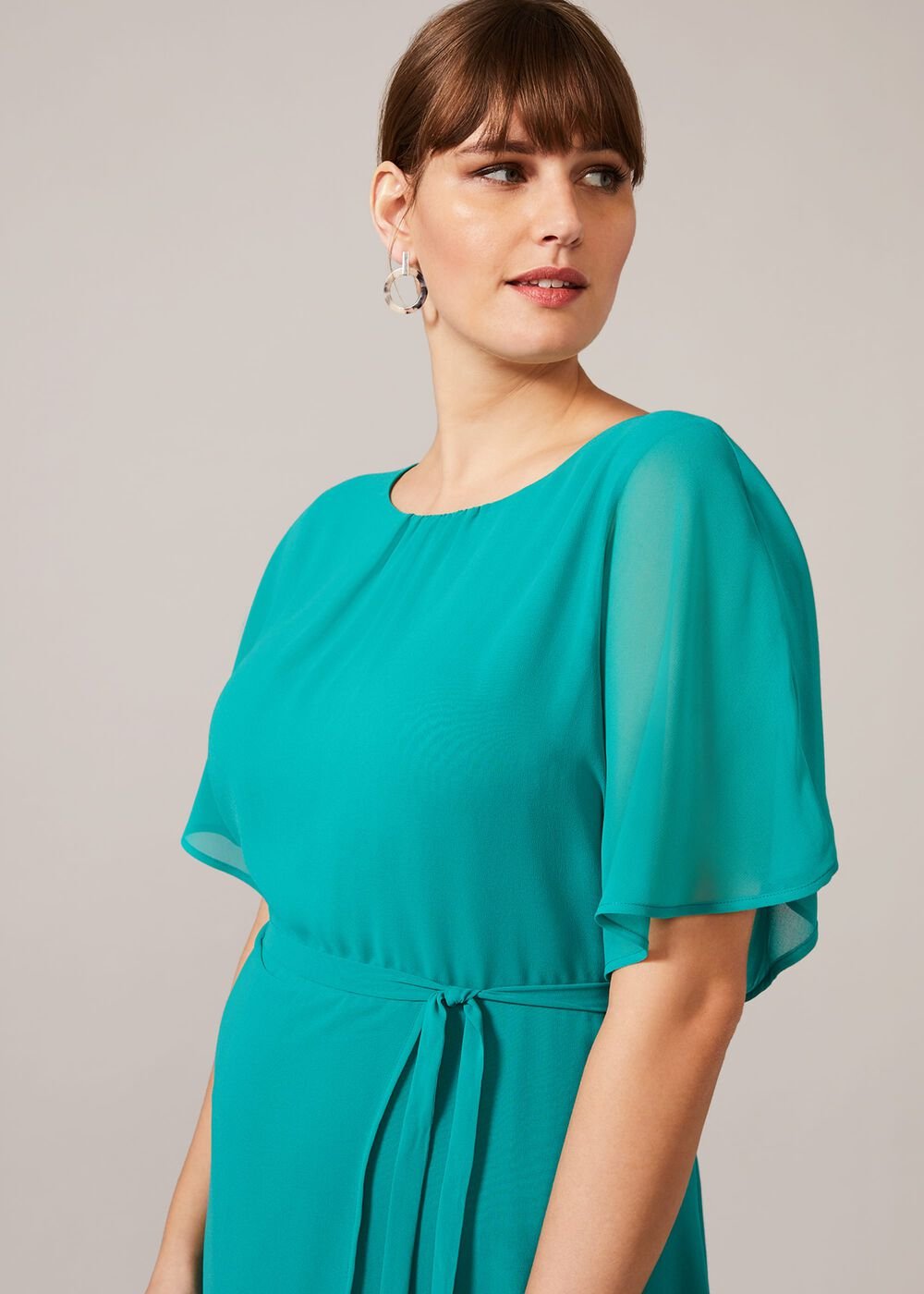 Darlene Tie Dress Turquoise