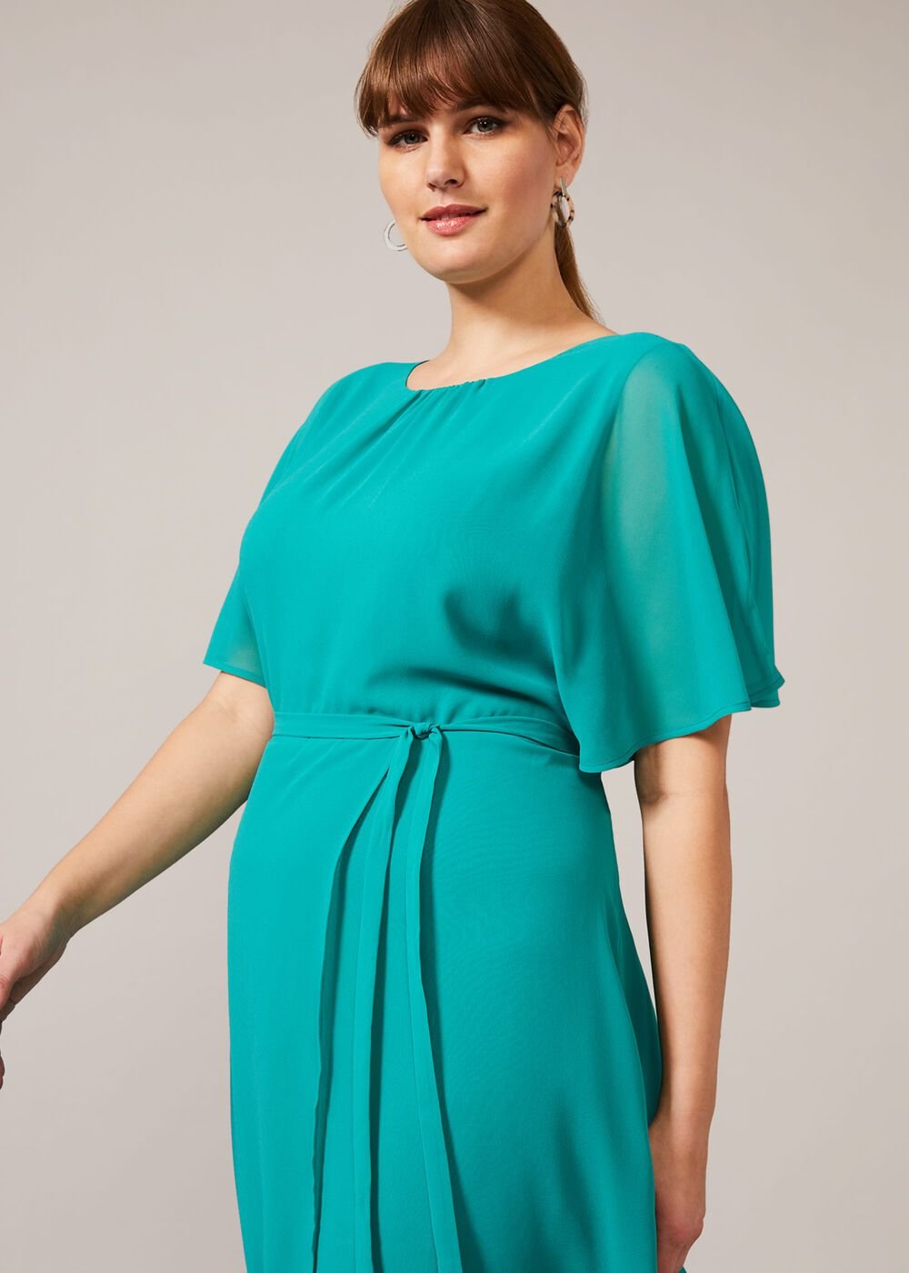 Darlene Tie Dress Turquoise