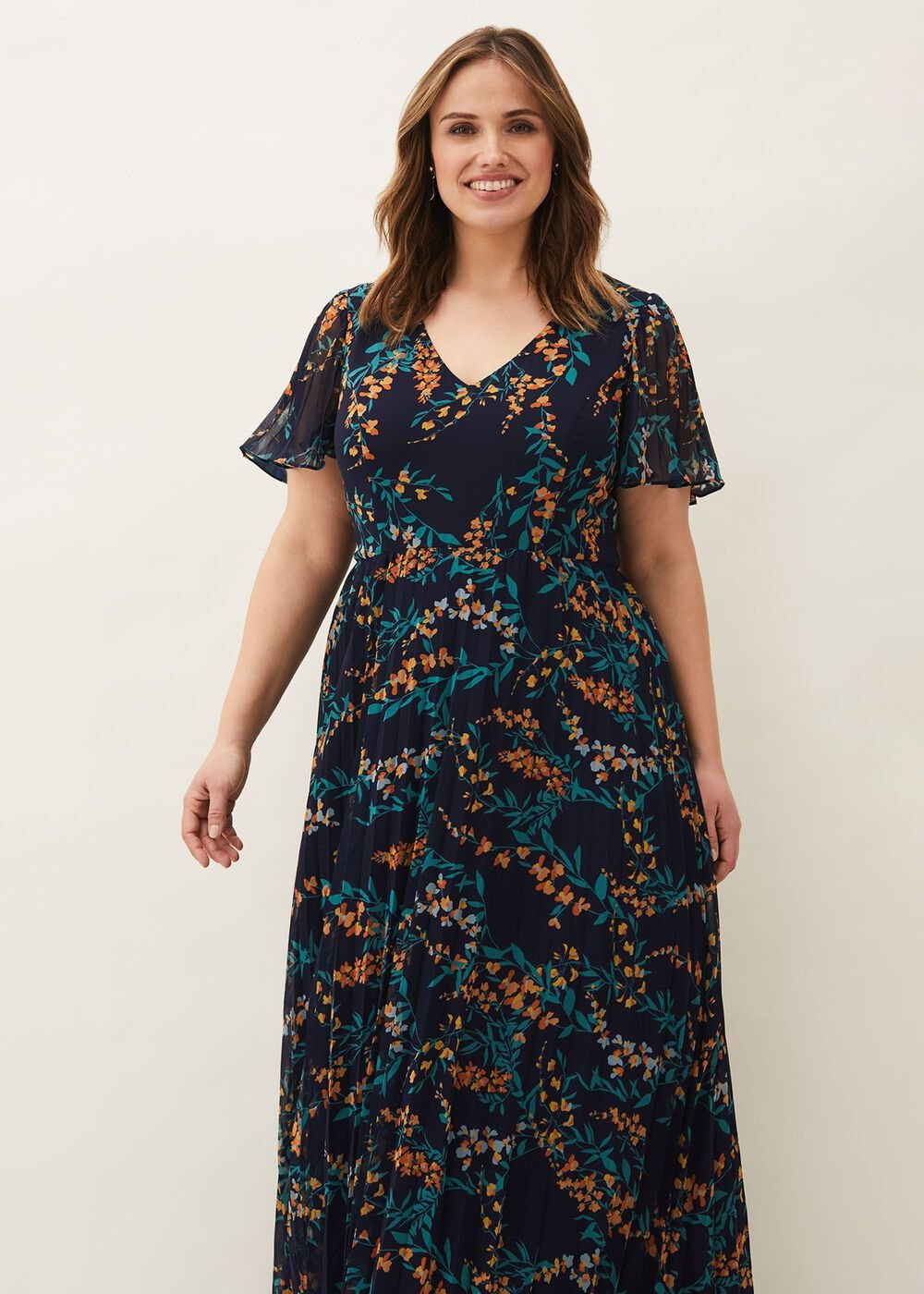Annie Floral Maxi Dress Navy/Multi