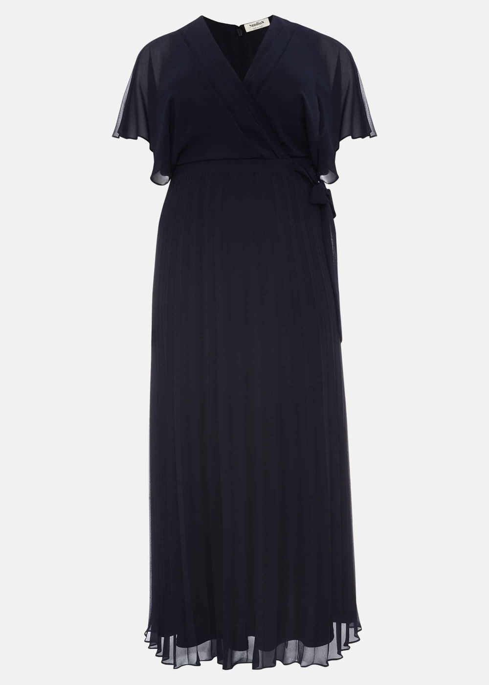 Tilly Pleated Maxi Dress Navy