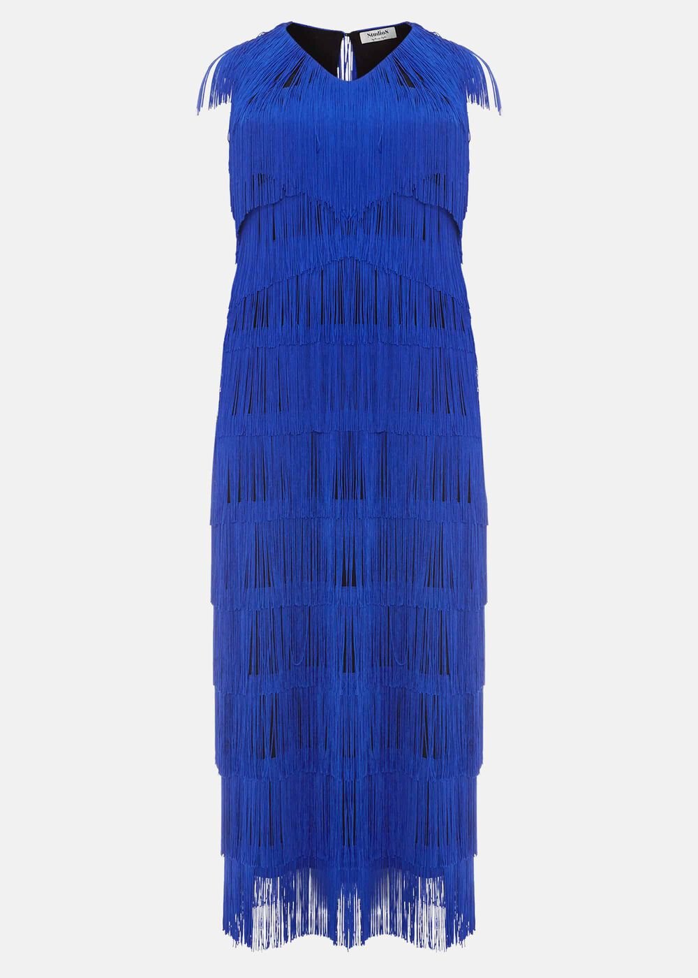 Tessa Fringe Maxi Dress Cobalt