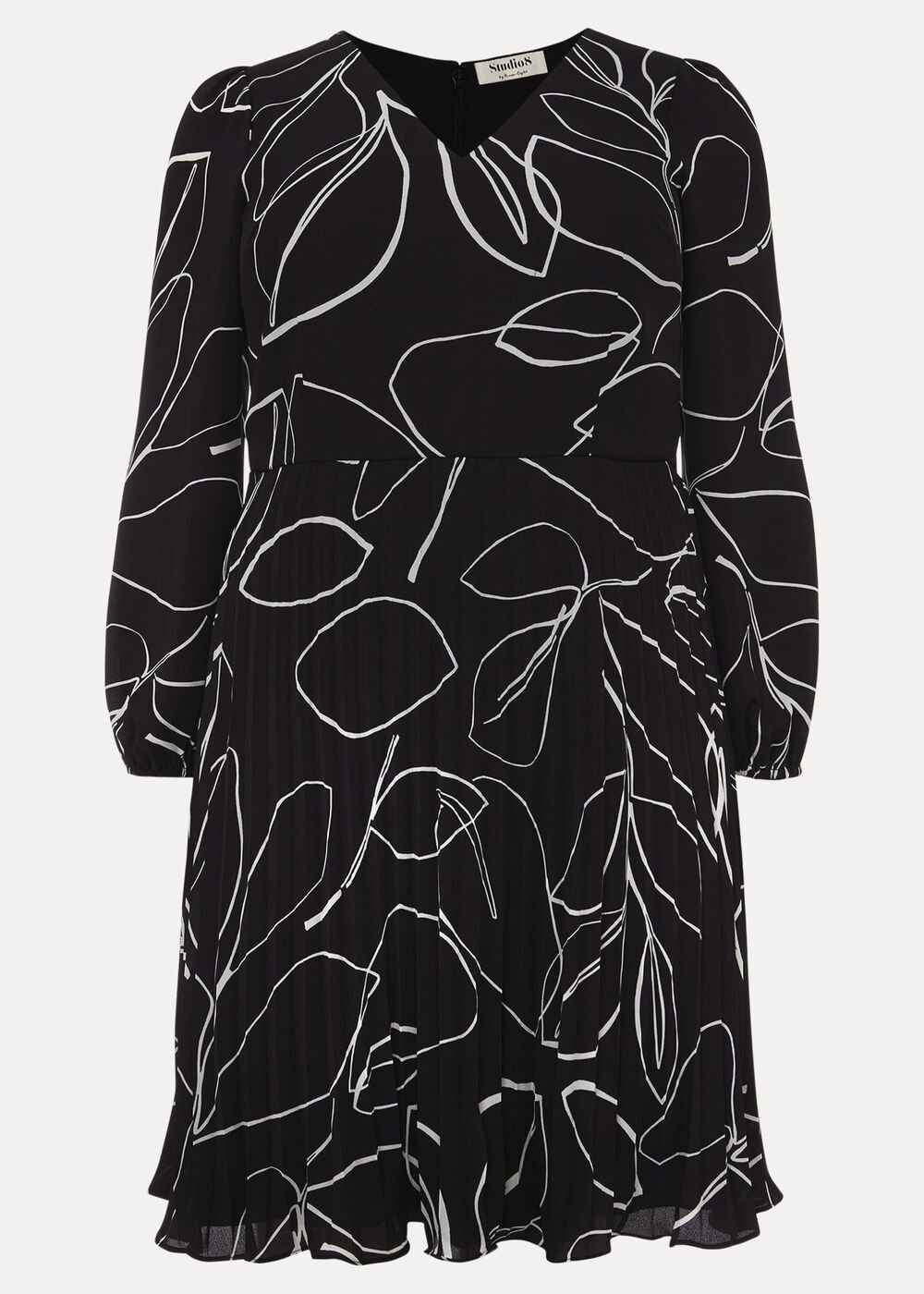 Hetty Pleated Dress Black