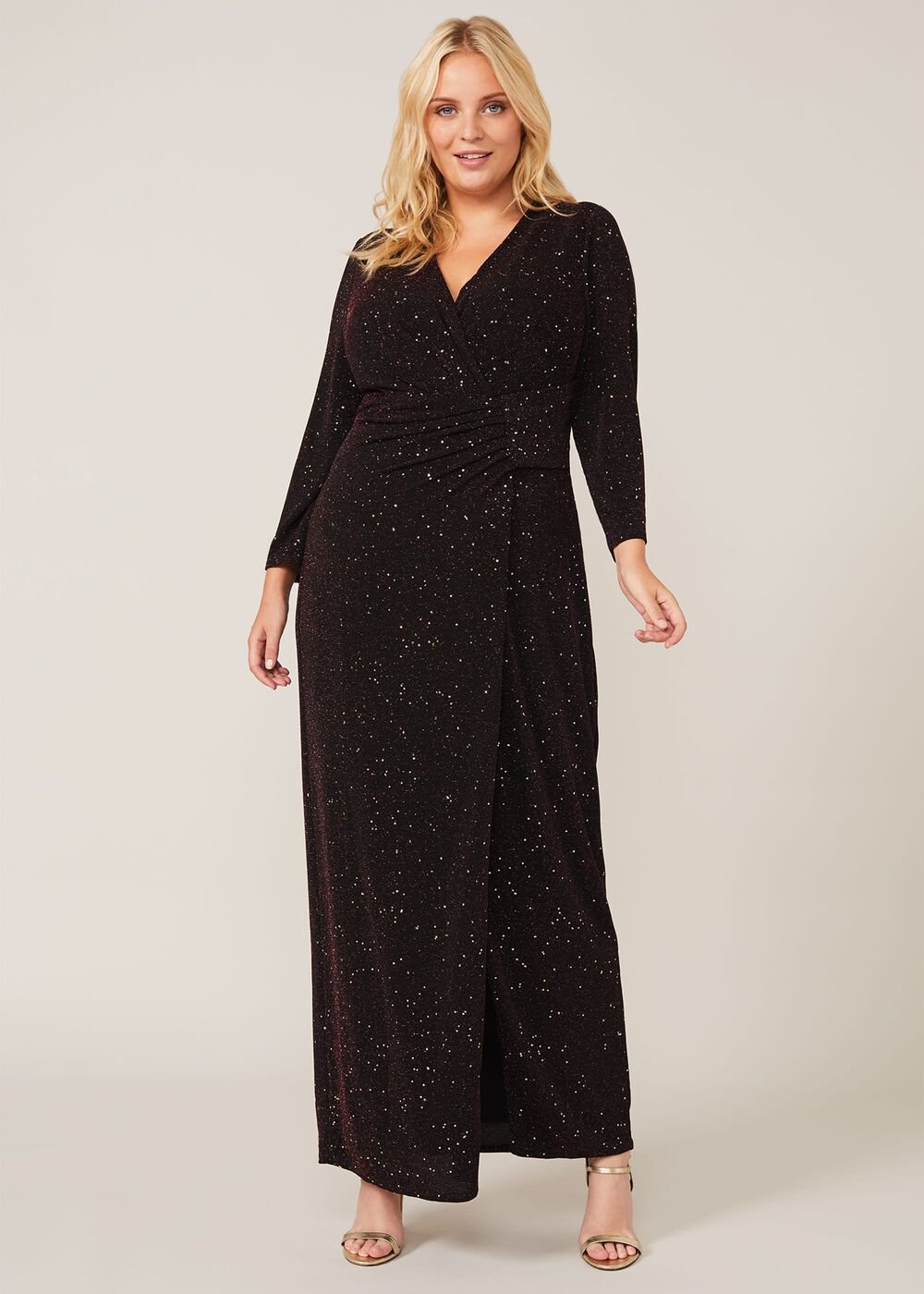 Sydney Sparkle Maxi Dress Black Multi
