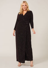 Sydney Sparkle Maxi Dress Black Multi