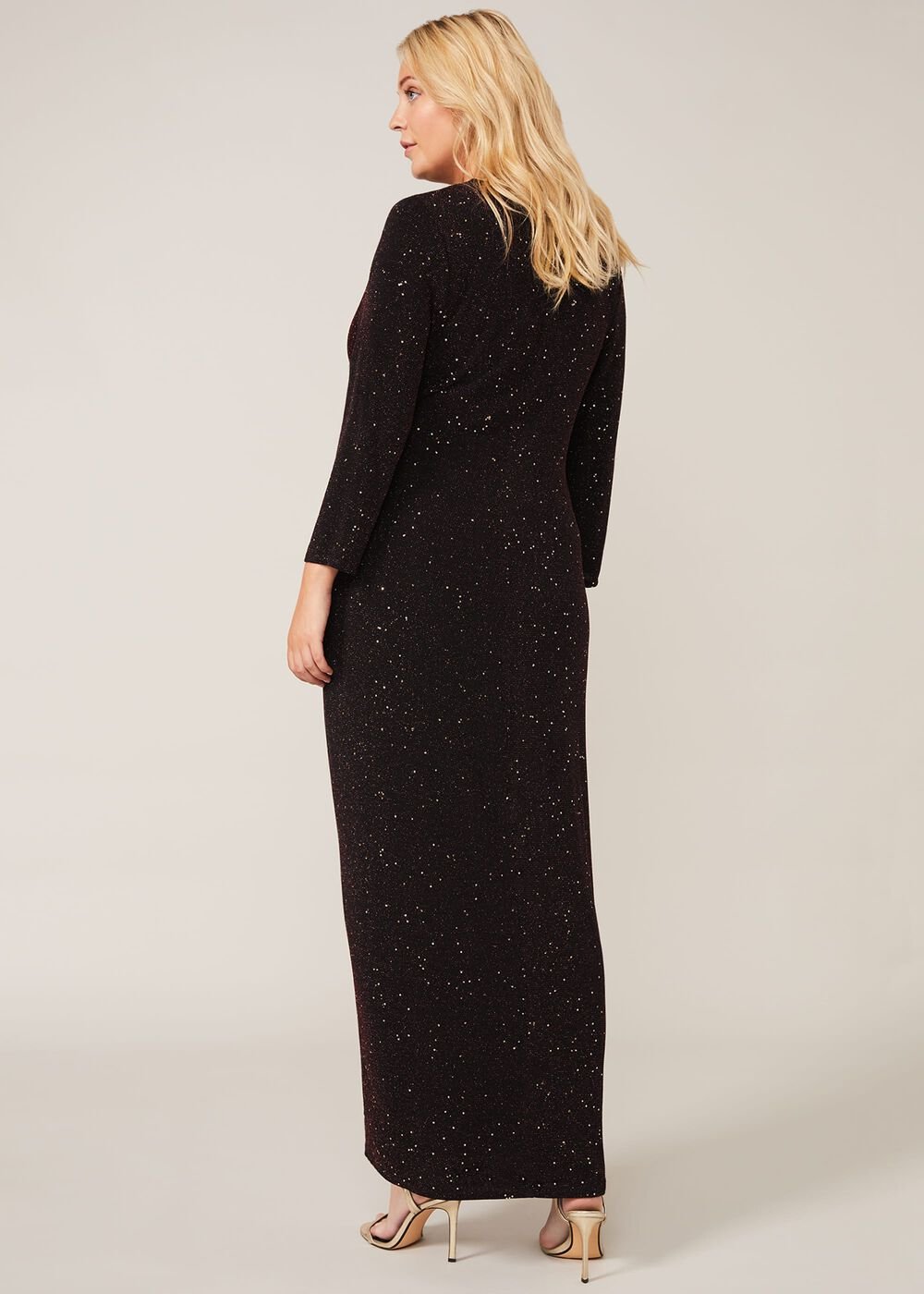 Sydney Sparkle Maxi Dress Black Multi
