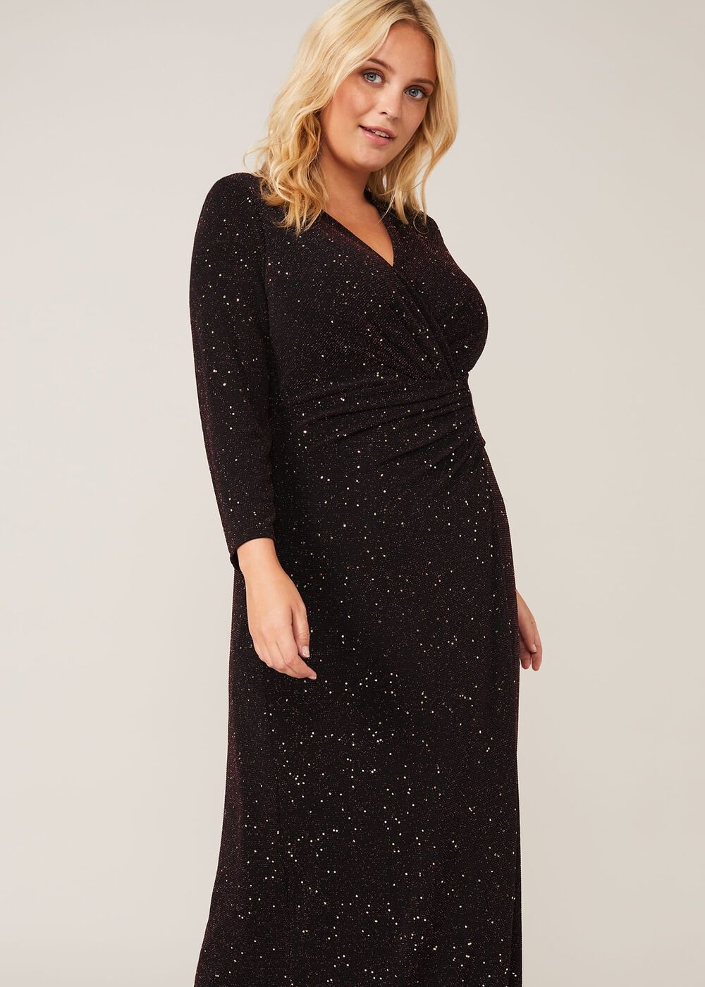 Sydney Sparkle Maxi Dress Black Multi