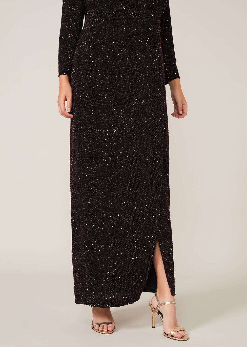 Sydney Sparkle Maxi Dress Black Multi