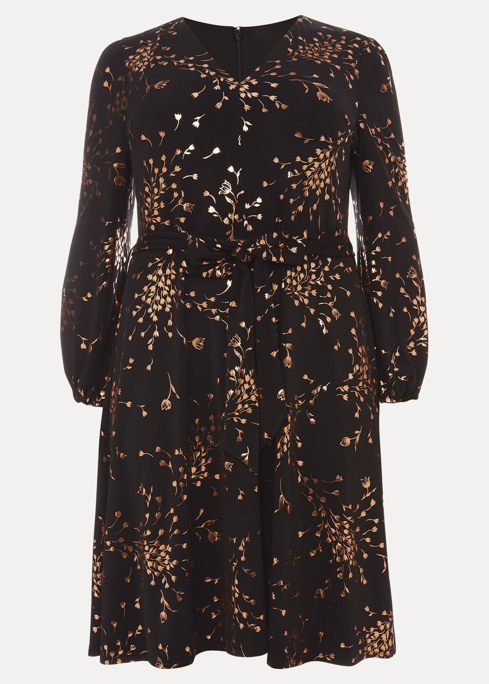 Giselle Foil Dress Black/Gold