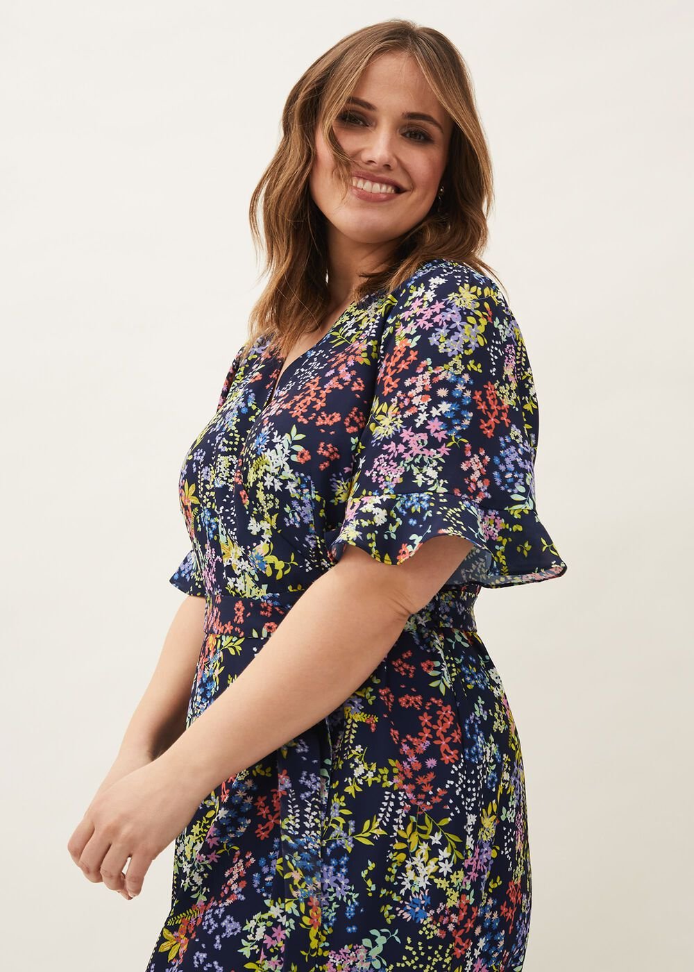 Isabella Floral Dress Navy Multi