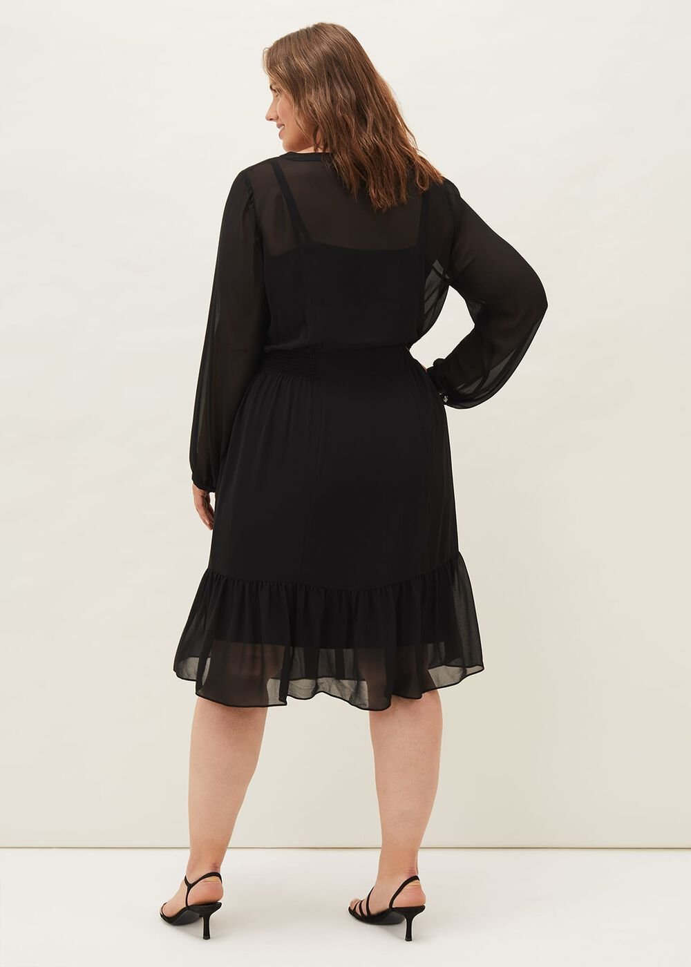 Jamie Peplum Dress Black